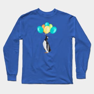 Penguin With Balloons Long Sleeve T-Shirt